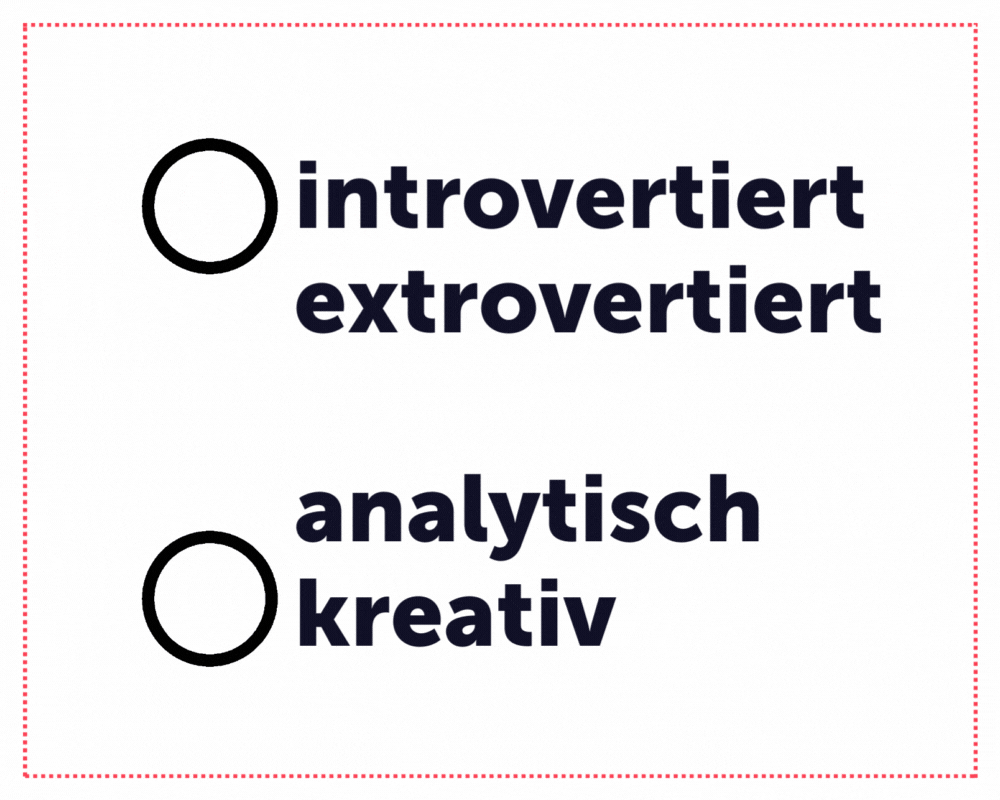 introvertiert extrovertiert analytisch kreativ Verhaltensprofilanalyse