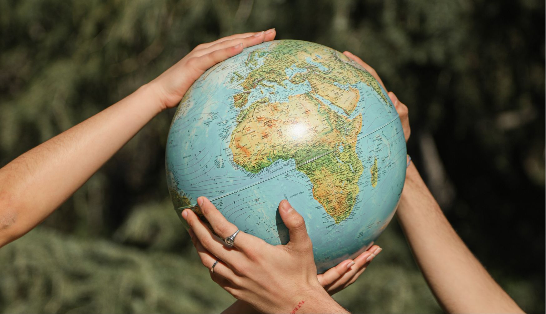 ESG hands globe Sustainability