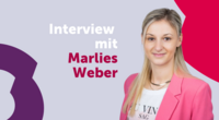 junge Frau in rosa Blazer, Interview mit Marlies Weber