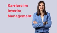 Karriere im Interim Management, junge Frau in blauem Blazer