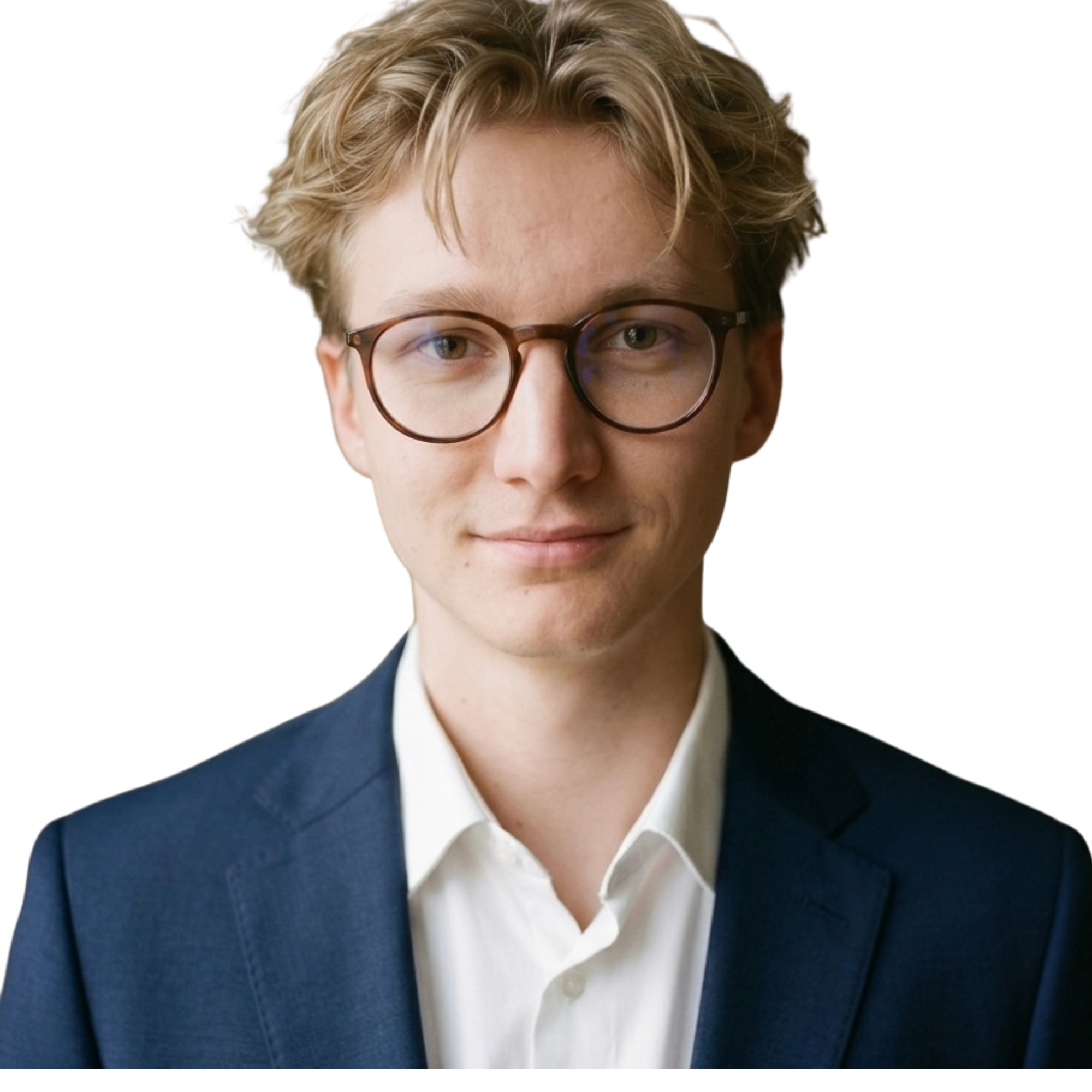 young IT employee with glasses